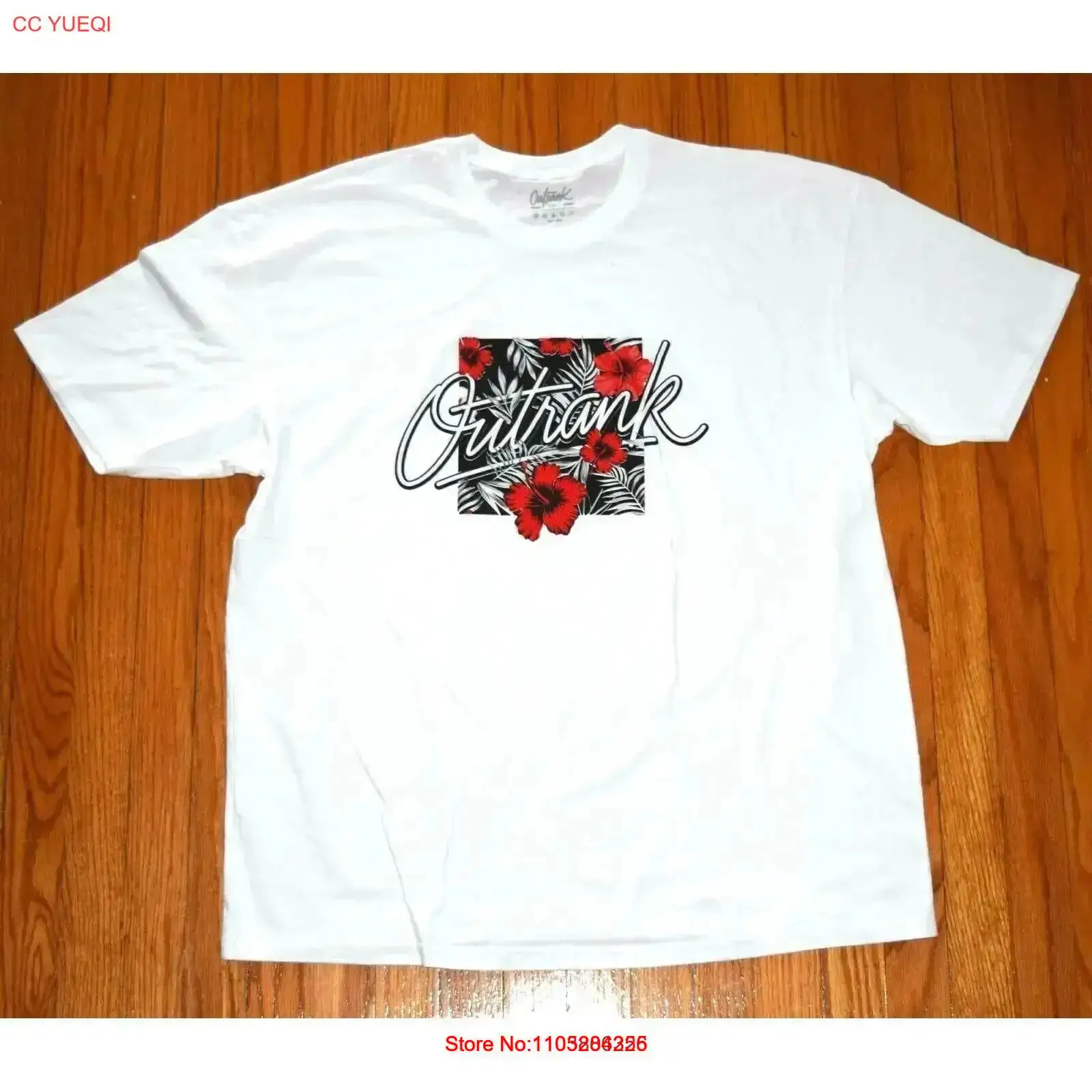 Streetwear Brand Flower - تي شيرت رجالي أبيض مقاس 2XL