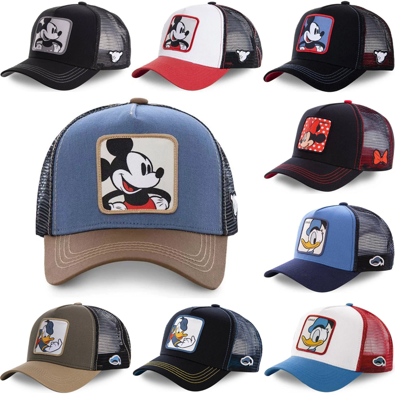 Streetwear Brand Beanie - قبعة بيسبول كاواي ميكي تروكر شبكية