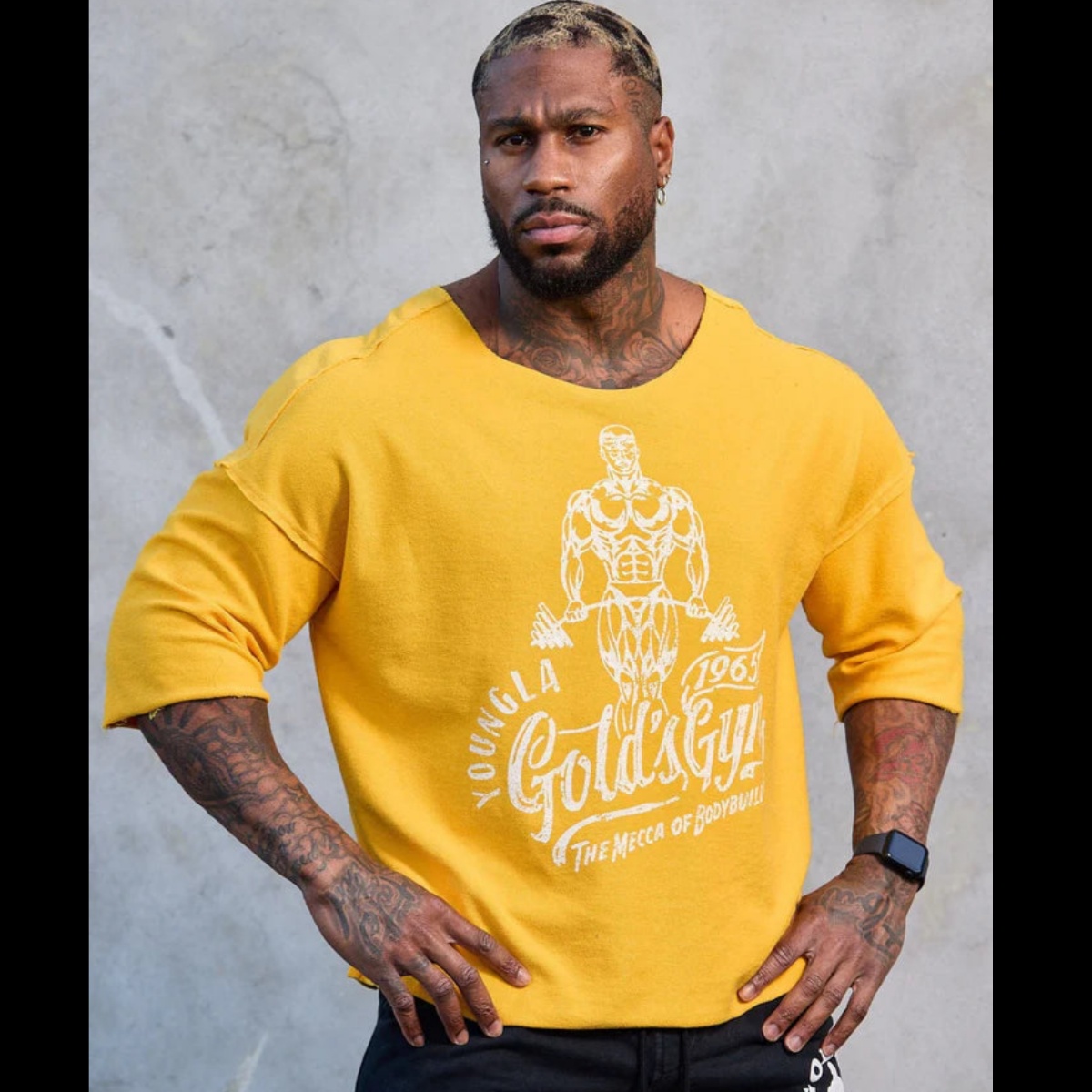 Yellow Streetwear Brand - تي شيرت رياضي أصفر اللون من