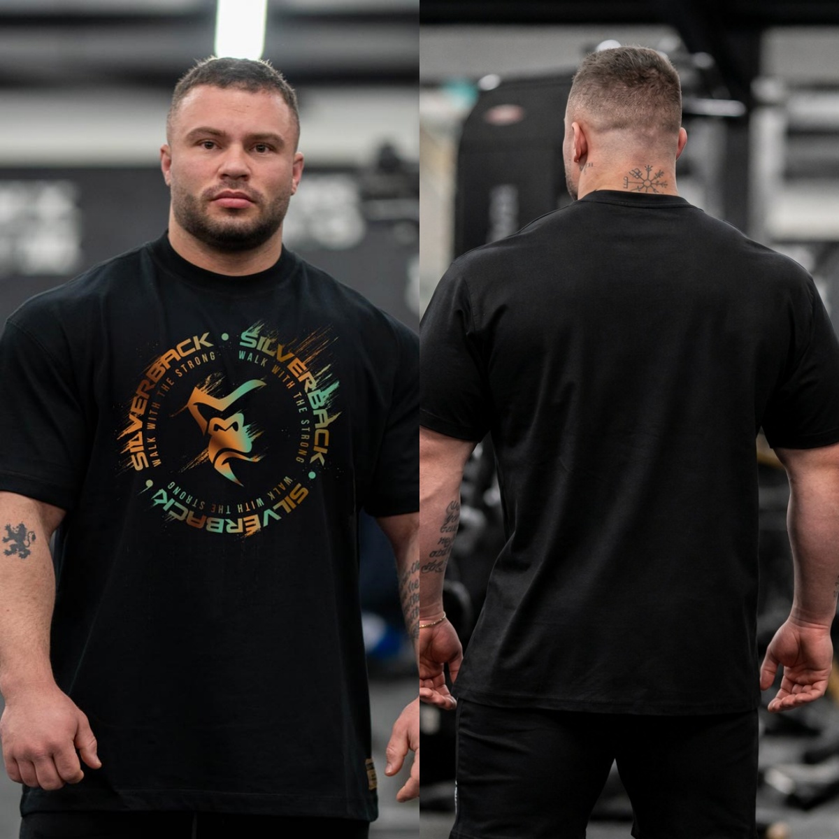 Streetwear Gym Brand - تي شيرت رياضي فضفاض بتصميم جرافيك