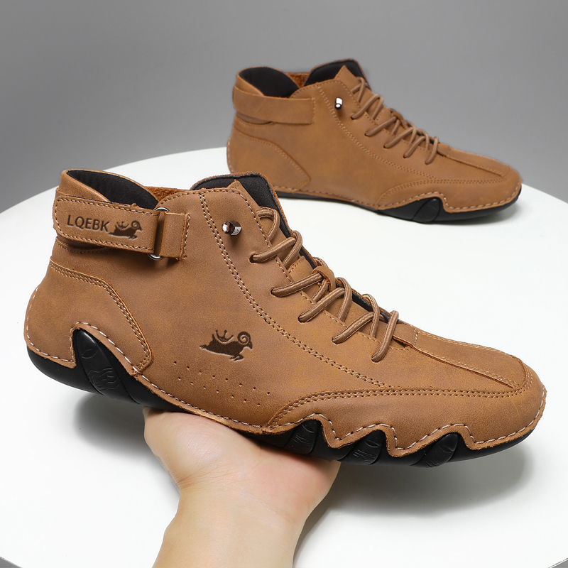 Streetwear Brand Luxury - أحذية من الجلد للرجال أحذية رياضية