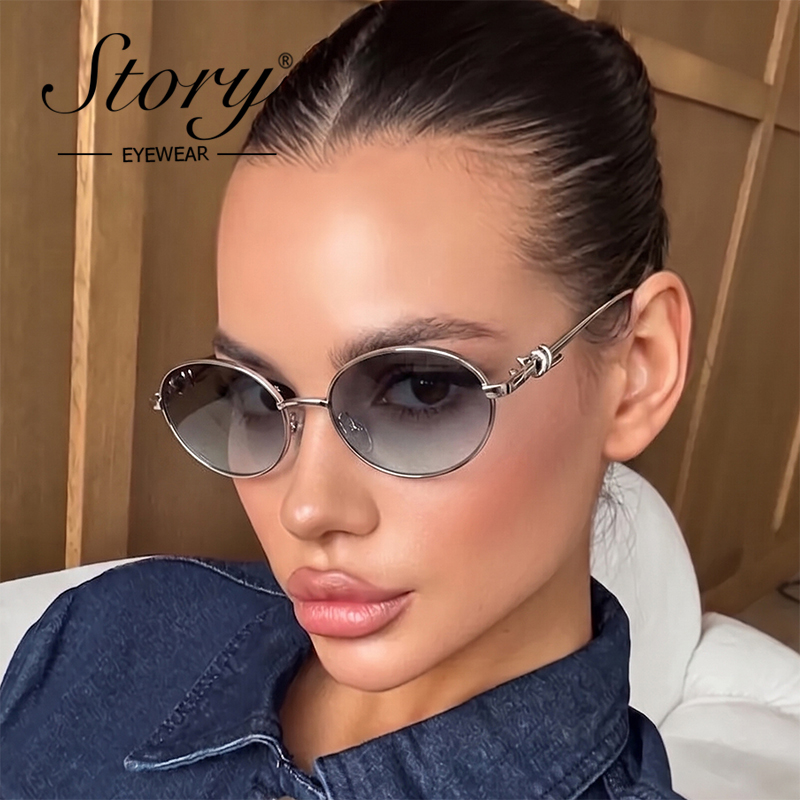 Yellow Streetwear Brand - نظارات شمسية STORY بإطار معدني عتيق