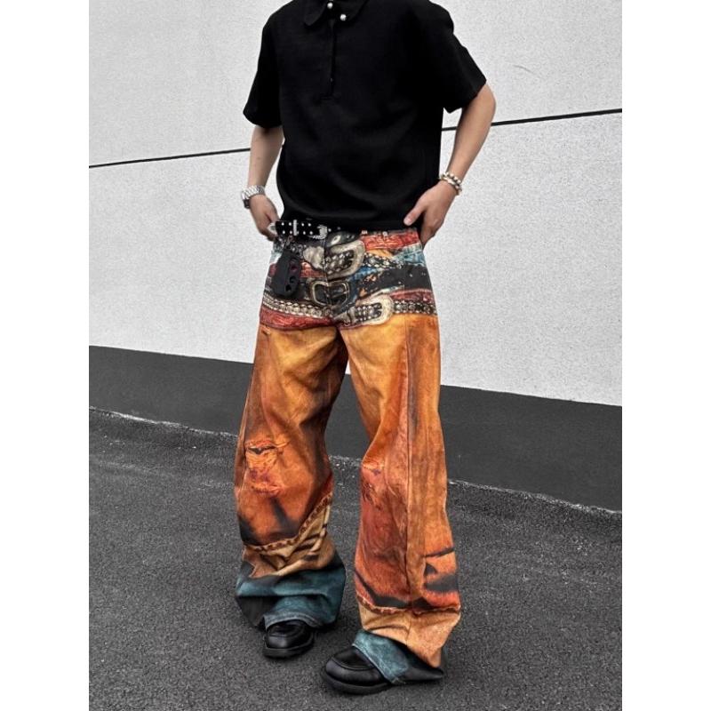 بنطلون جينز رجالي فضفاض مستقيم - مراجعة Yellow Streetwear Brand وسعره