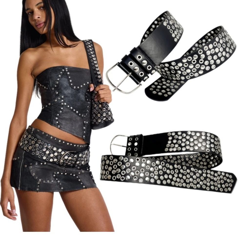 حزام بمسامير وثقوب مفرغة بأسلو - مراجعة Streetwear Brand Belts وسعره